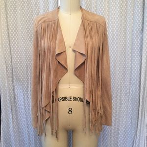 Faux suede jacket with fringe from Bishop & Young